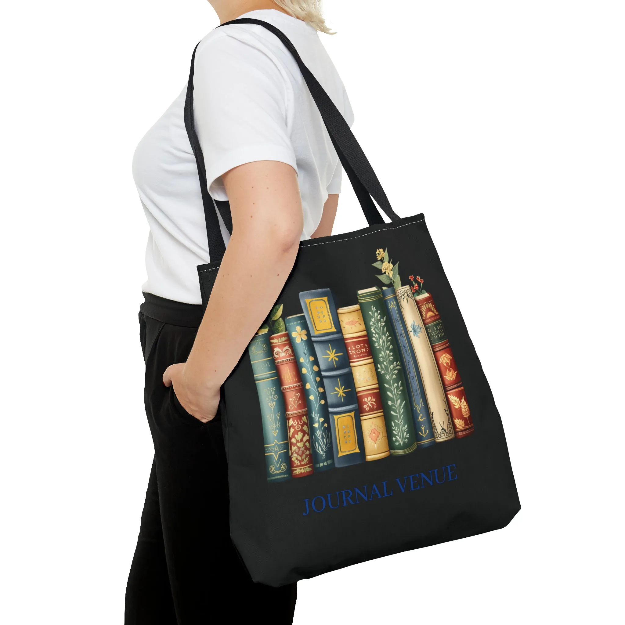 Vintage-Style Bookiworm Tote Bag