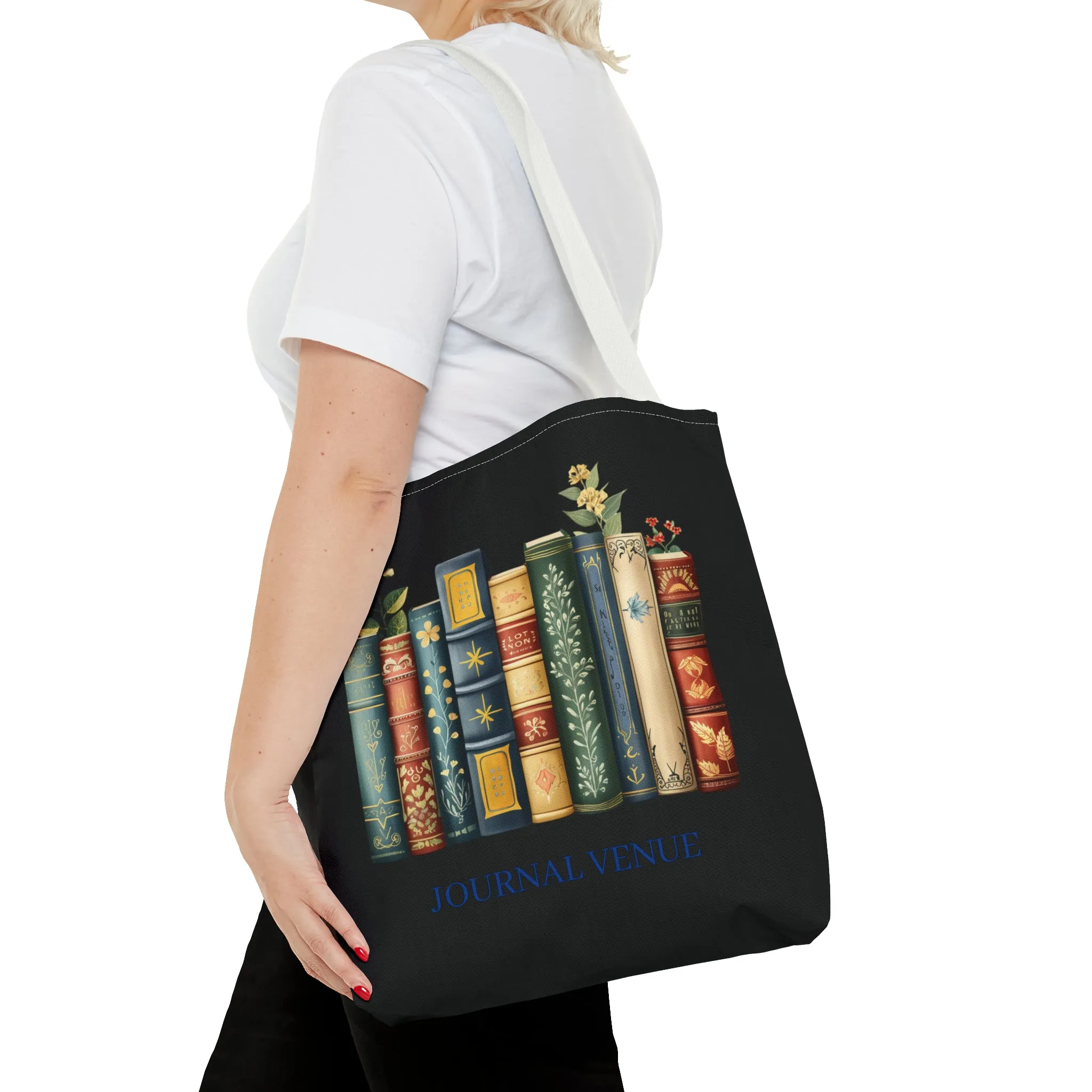Vintage-Style Bookiworm Tote Bag