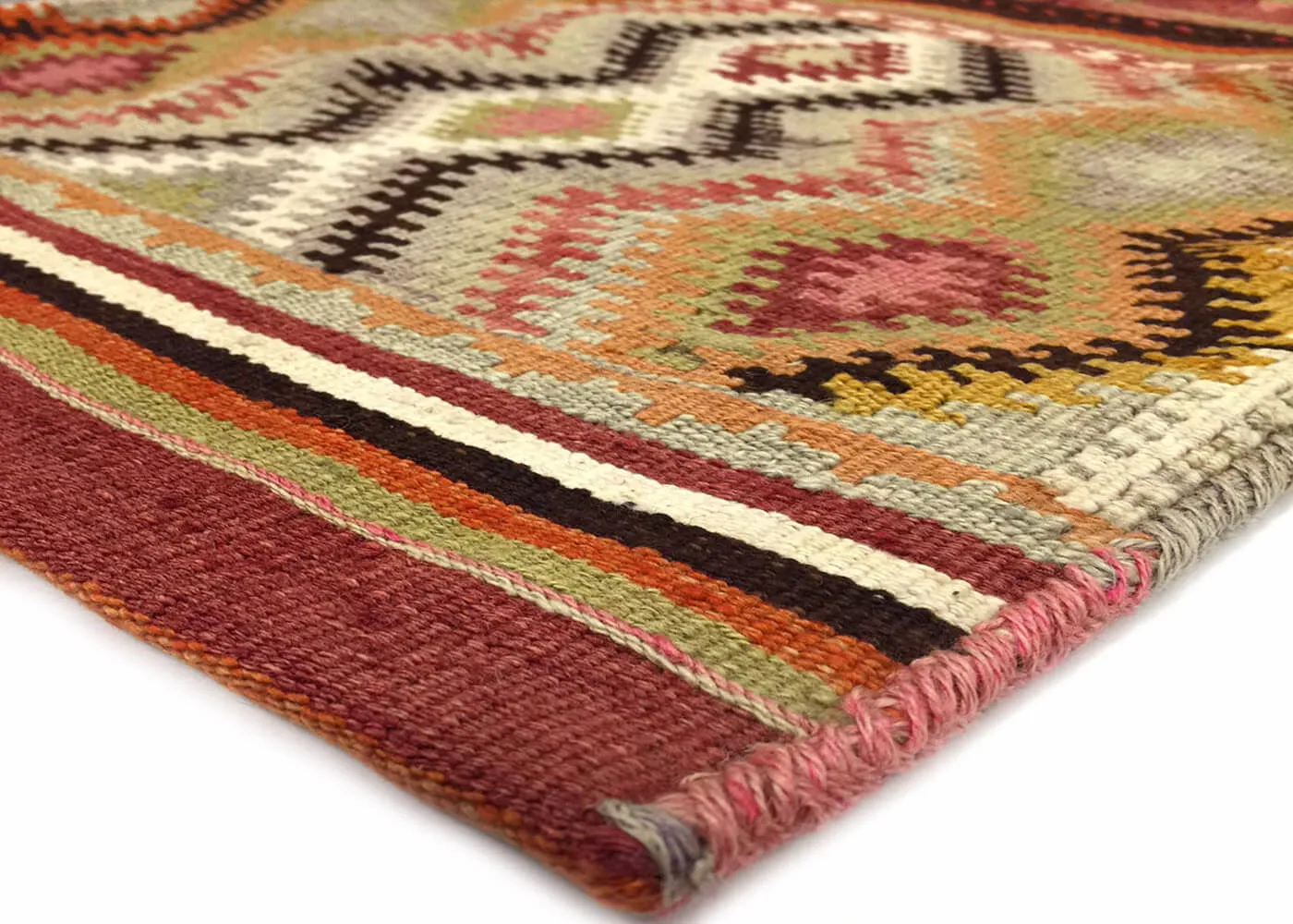 Vintage Turkish Kilim Saddle Bag - 1'6" x 3'7"