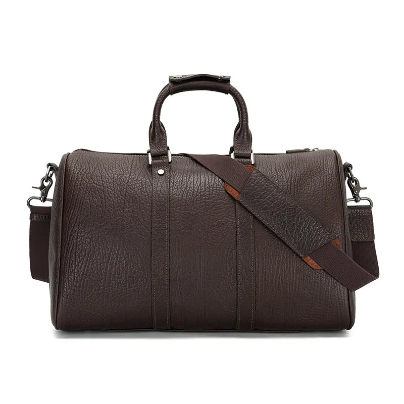 Vintage Waterproof Genuine Leather Travel Duffel Bag