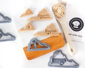 Virginia State Shaped Cookie Cutter (Multiple Styles Available)