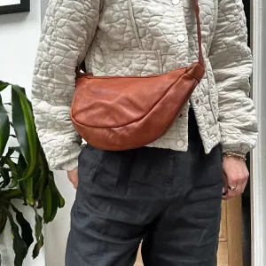 Washed Leather Sling Bags