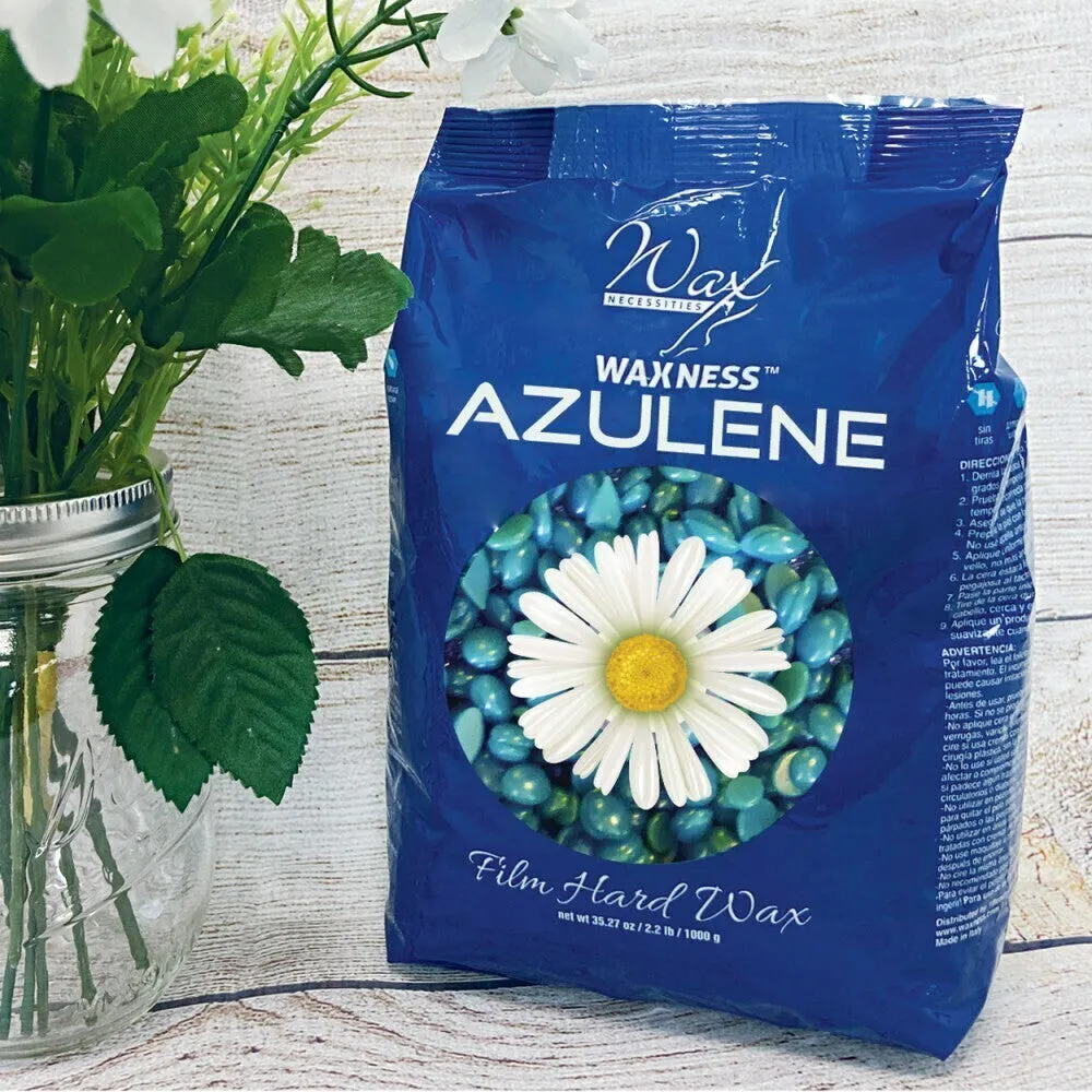 Waxness Azulene Film Hard Wax Beads - Made in Italy / 2.2 lbs. - 35.27 oz. - 1 kg. Each X 4 Bags = 8.8 Lbs