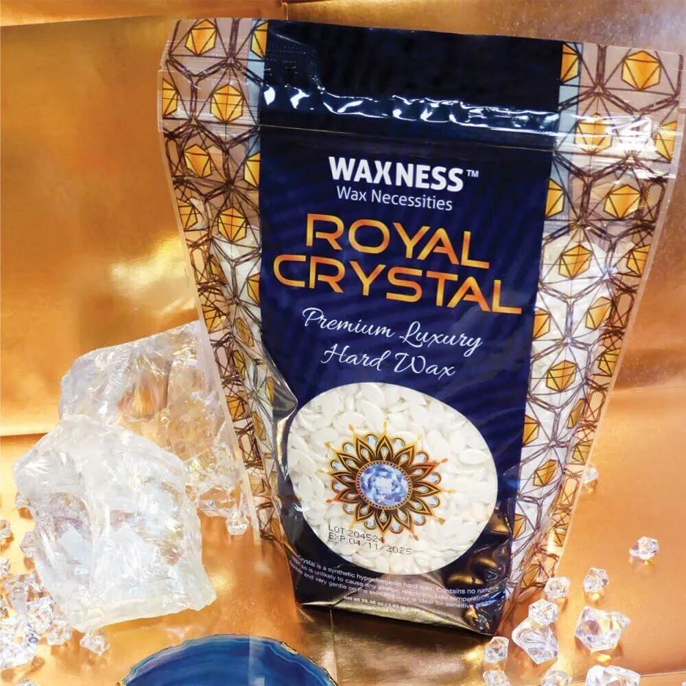 Waxness Royal Crystal Premium Luxury Hard Wax Beads - Made in Italy / 1.65 lbs. - 26.25 oz. X 4 Bags = 6.6 lbs.