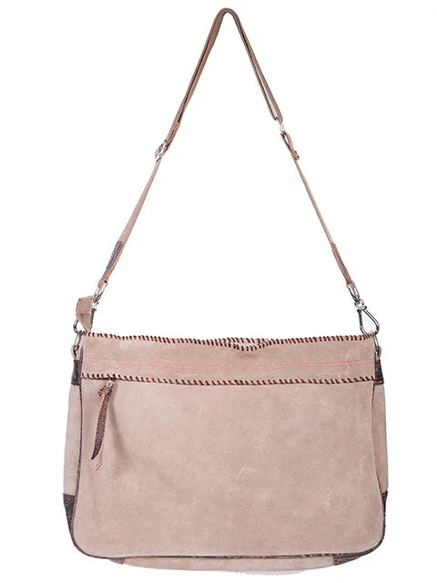 Western Stars and Stripes Leather Shoulder Handbag