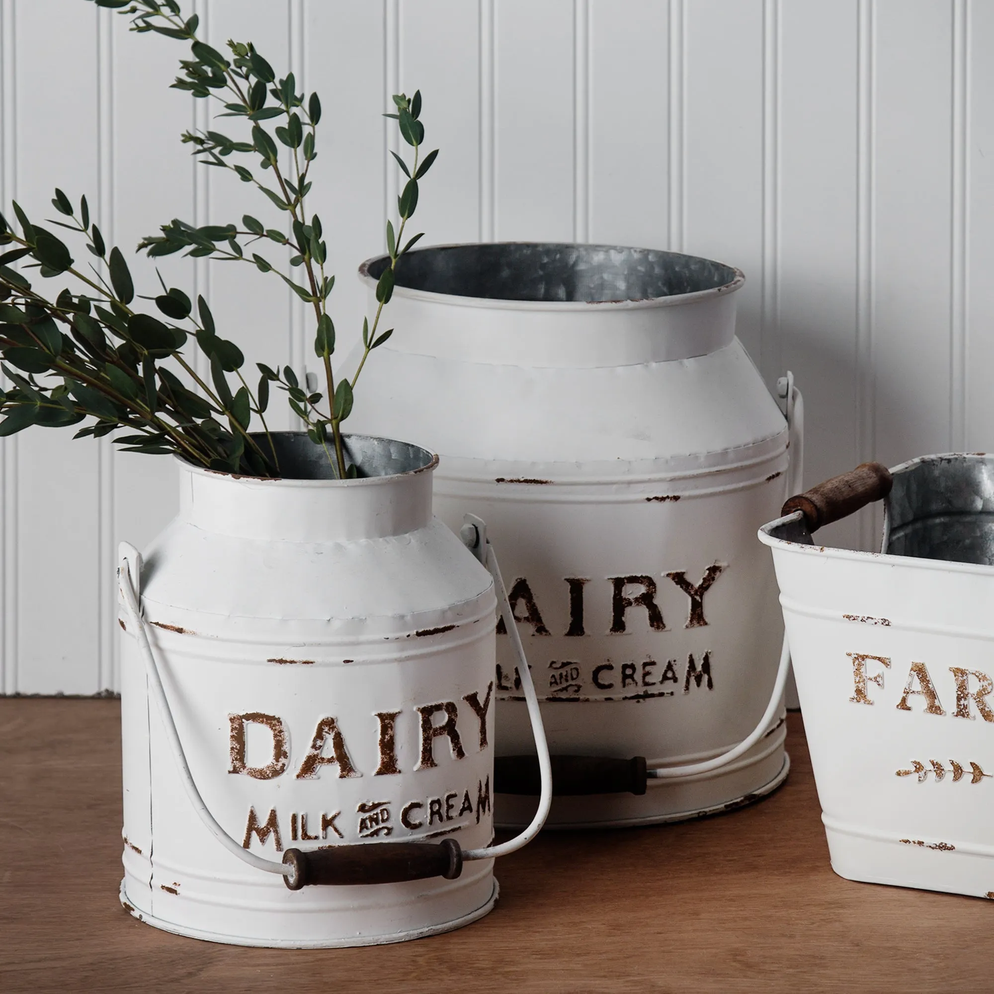 White Dairy Bucket