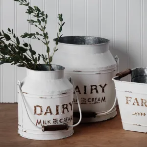 White Dairy Bucket