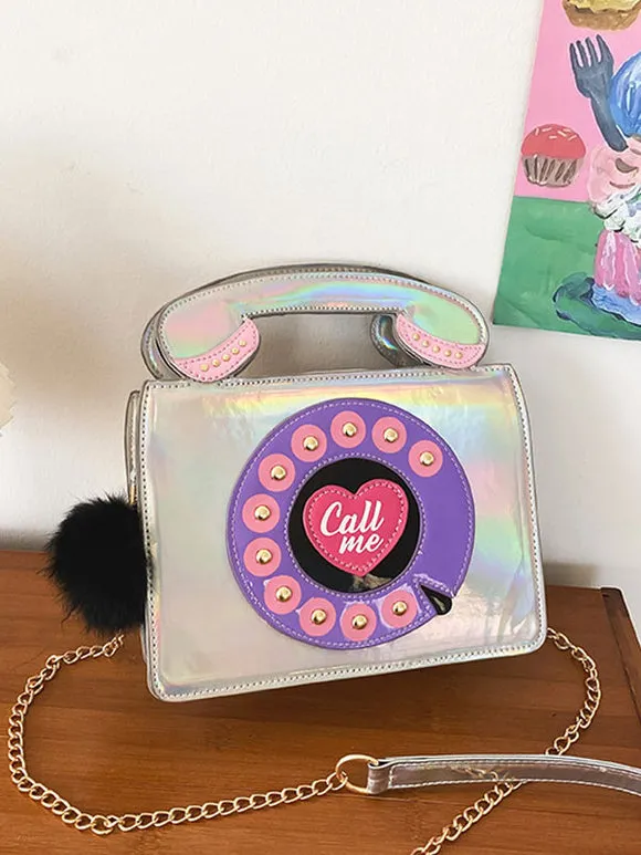 White Lolita Bag PU Leather PU Leather Cross-body Bag Lolita Accessories
