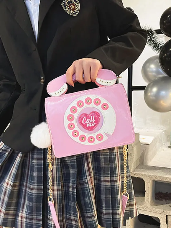 White Lolita Bag PU Leather PU Leather Cross-body Bag Lolita Accessories