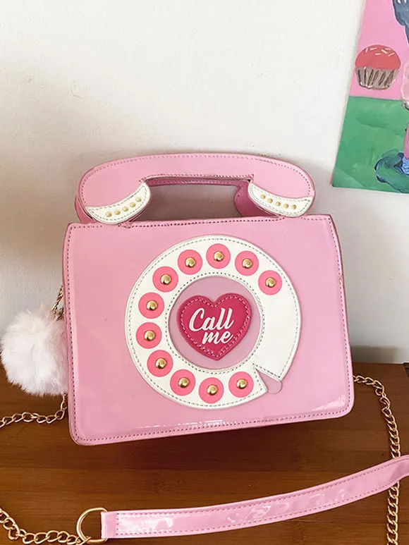 White Lolita Bag PU Leather PU Leather Cross-body Bag Lolita Accessories