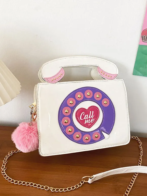 White Lolita Bag PU Leather PU Leather Cross-body Bag Lolita Accessories