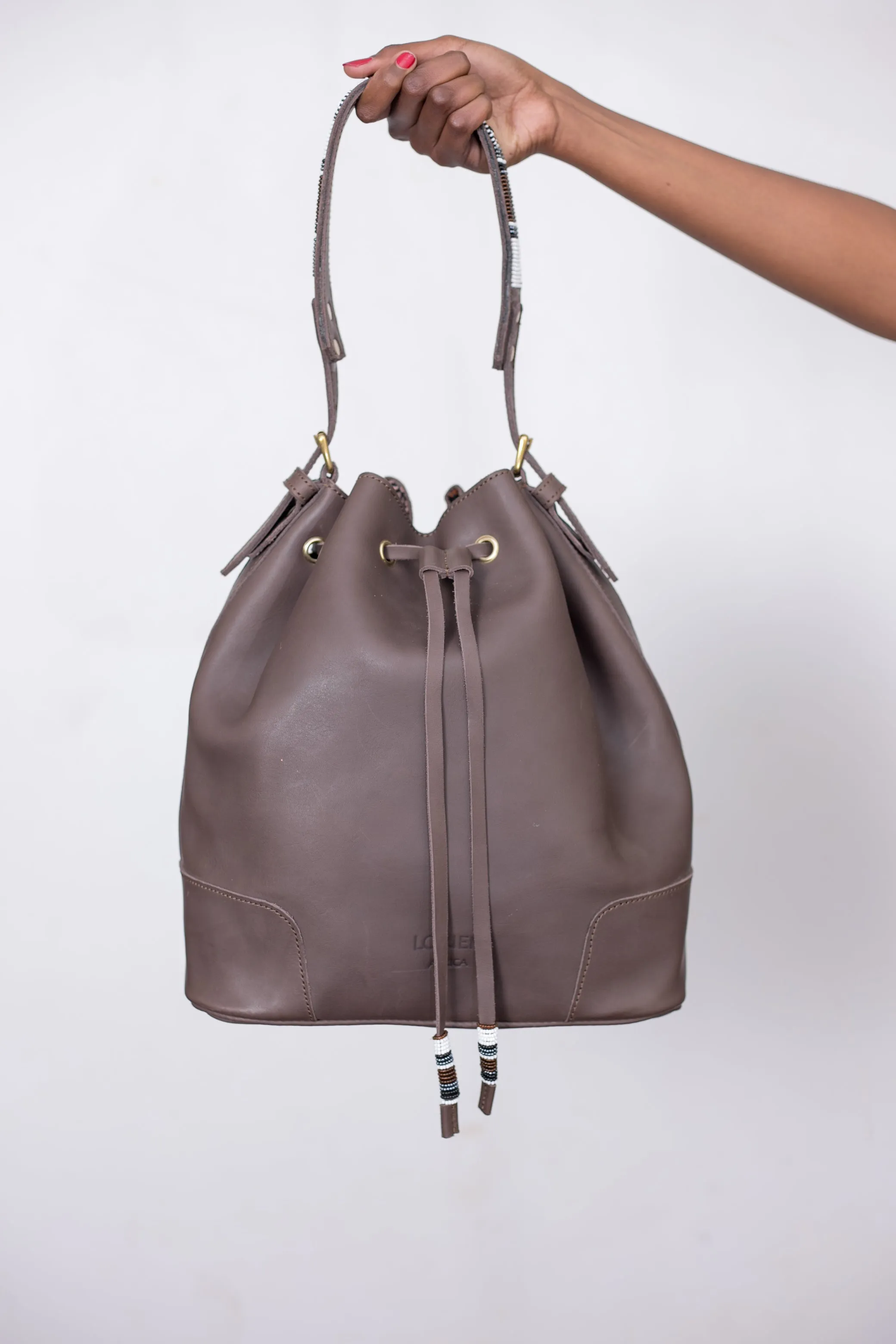 Women Leather Bucket Bag