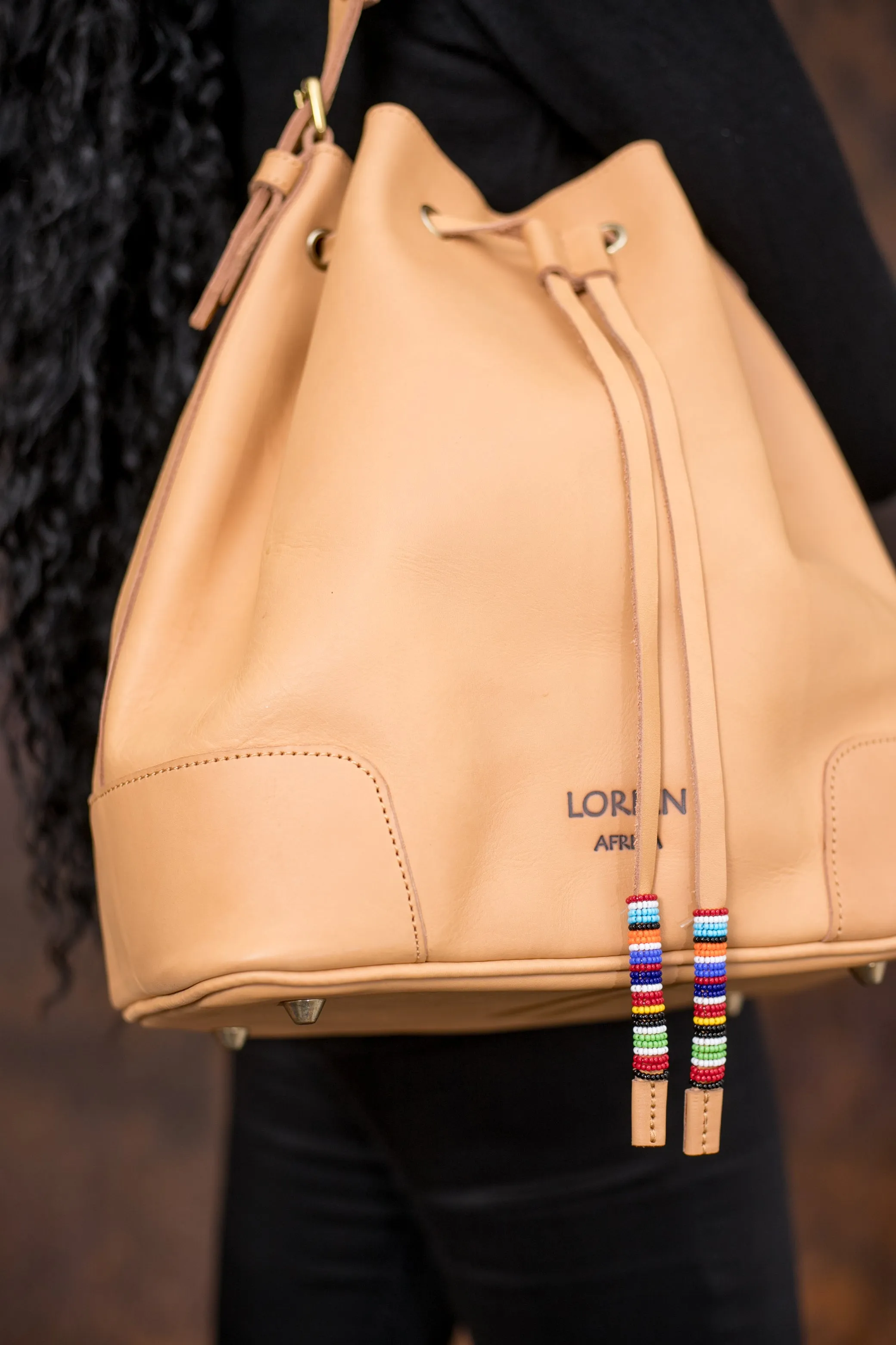Women Leather Bucket Bag