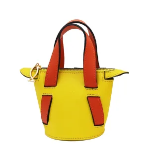 Yellow   Orange Mini Bucket Bag