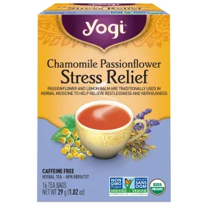 Yogi Chamomile Passionflower Stress Relief Tea 16ct