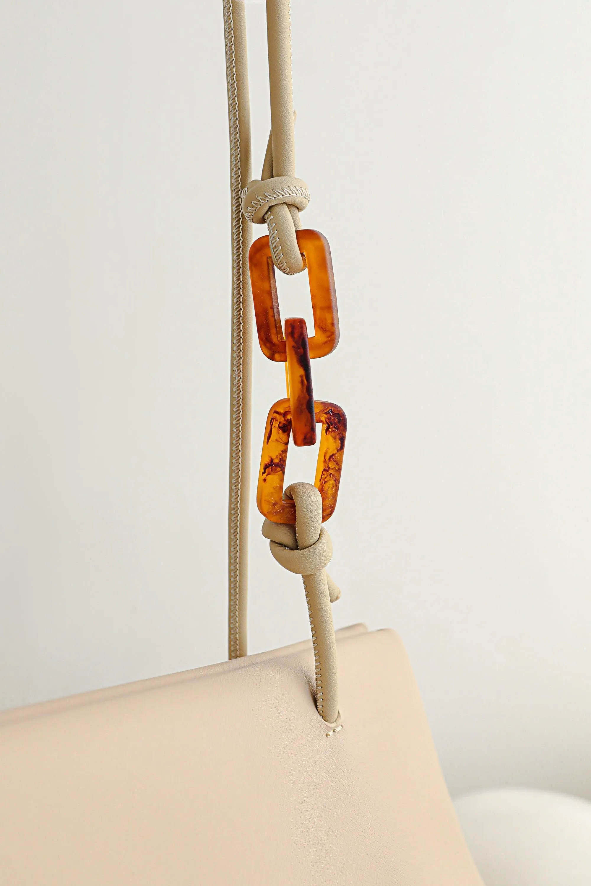 Zella Leather Shoulder Bag - Creamy